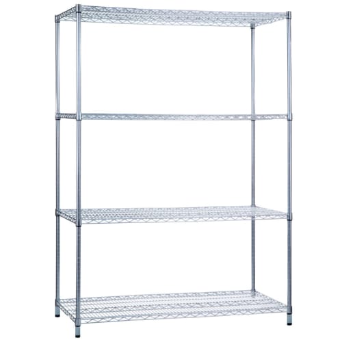 R&B Wire Shelving Unit 24 x 48 x 72 Wire Shelves (Without Casters)